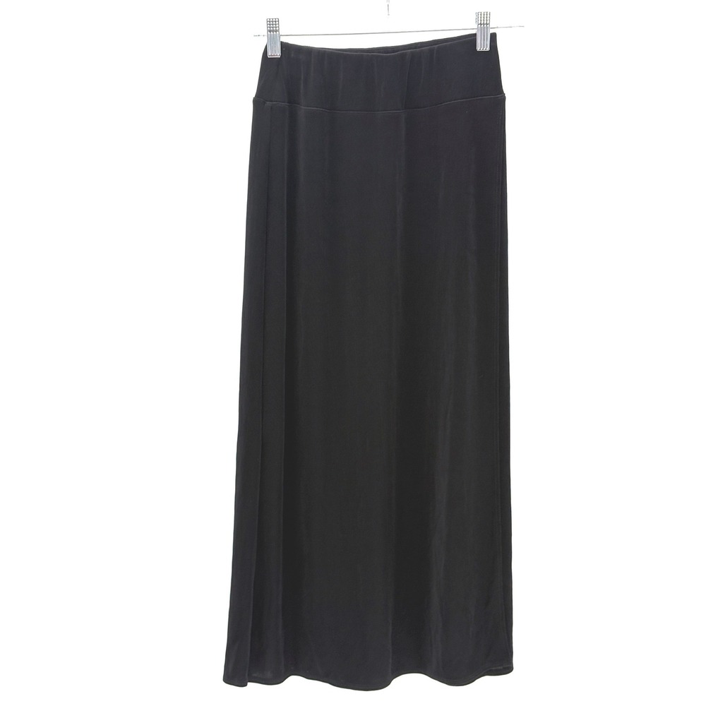 Chicos Travelers Skirt Midi Slinky Black Women Size 0 Small Whimsygoth Witchy